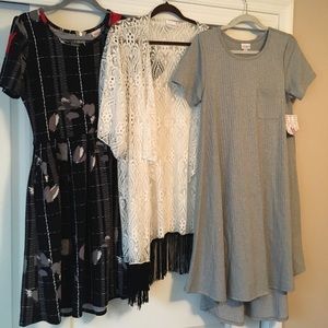 GRAY ELEGANT bundle of LuLaRoe size M/L